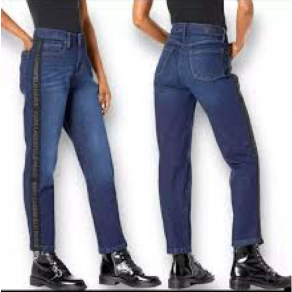 KARL LAGERFELD Blue Jeans Women's Straight-Leg Mid-rise